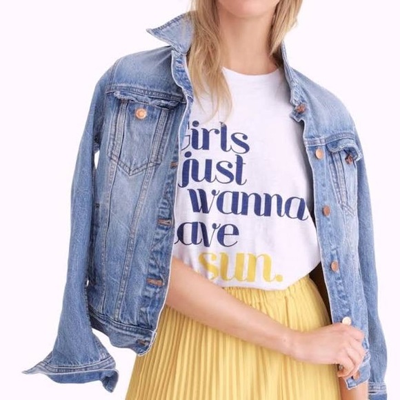 J. Crew Tops - J Crew Collector Tee Girls Just Wanna Have Sun Graphic